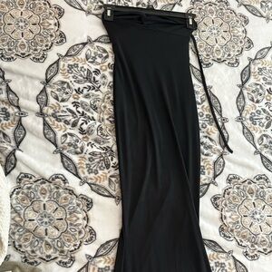 Black backless dress